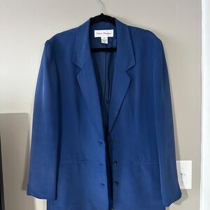 100% SILK Navy blue Rena Rowan blazer